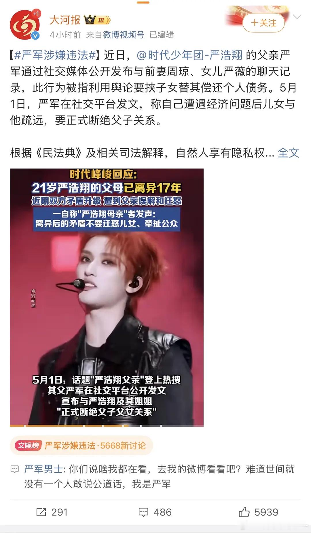严军男士的评论
