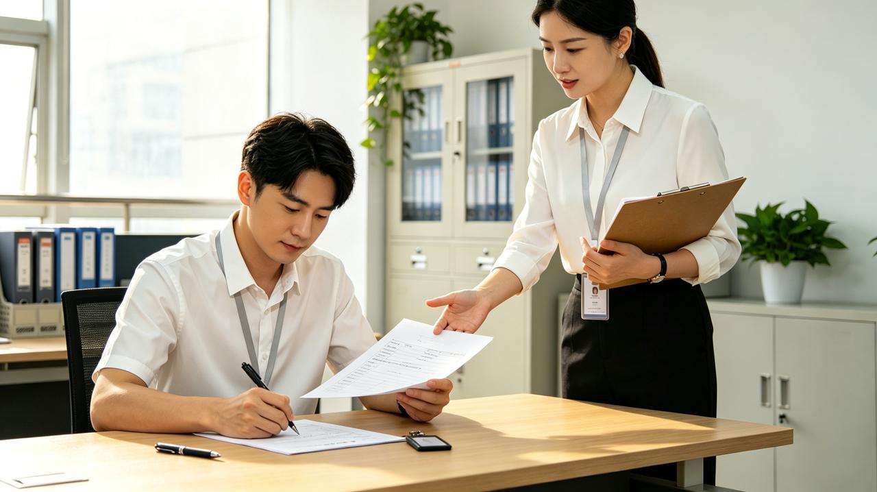 小周试用期六个月，最后一天，HR让她填转正申请表。她填完交上去，主管说：“等等