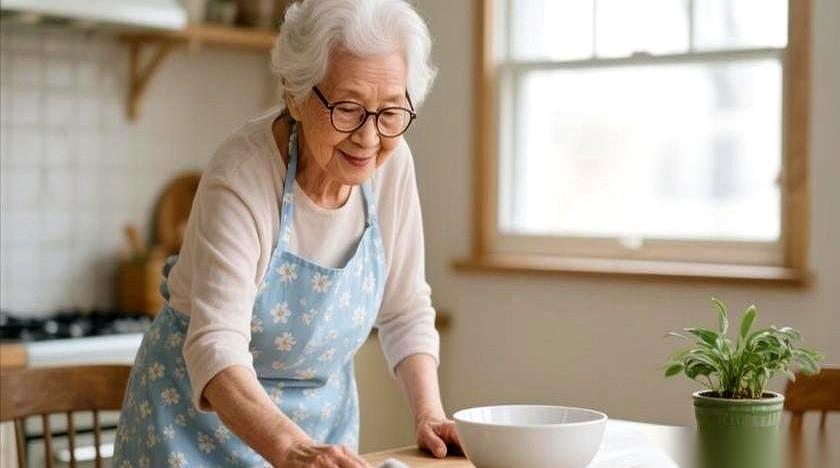 有人说，70岁以后，三种家务就不是家务，是在“减寿”。先看第一个镜头：一个踮着