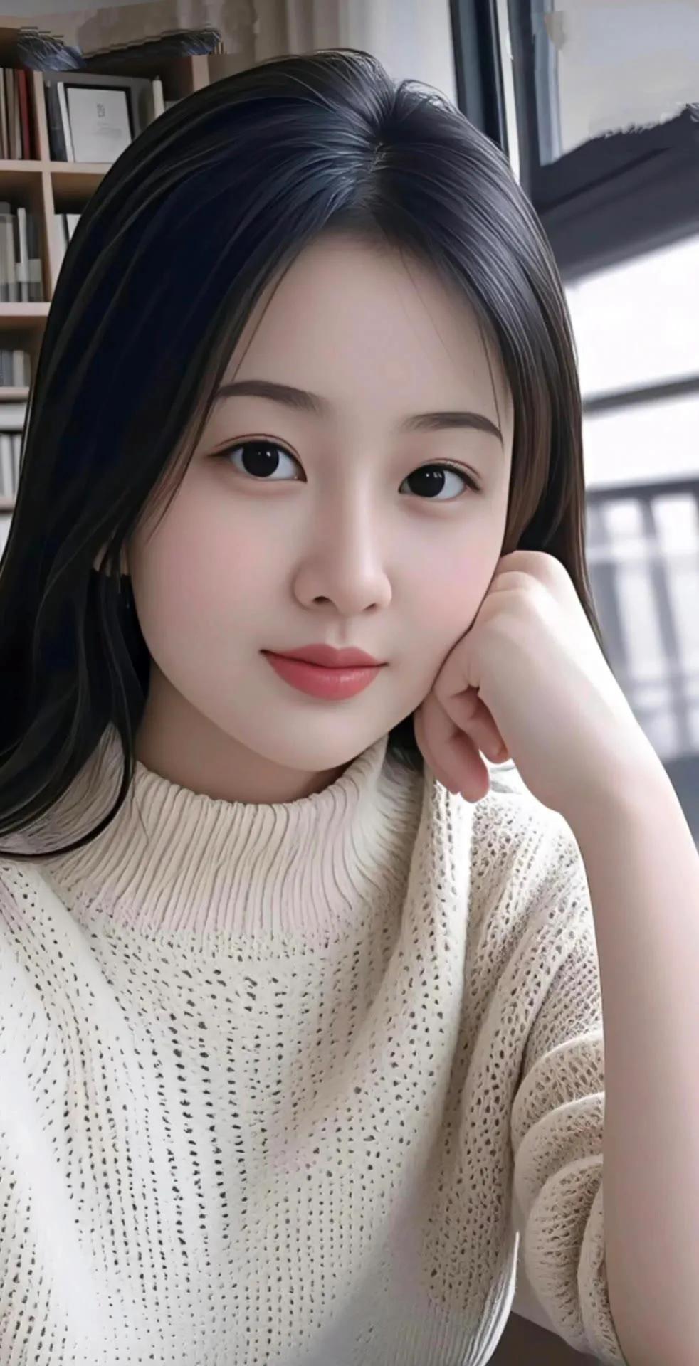 青纯美女！素净少女照