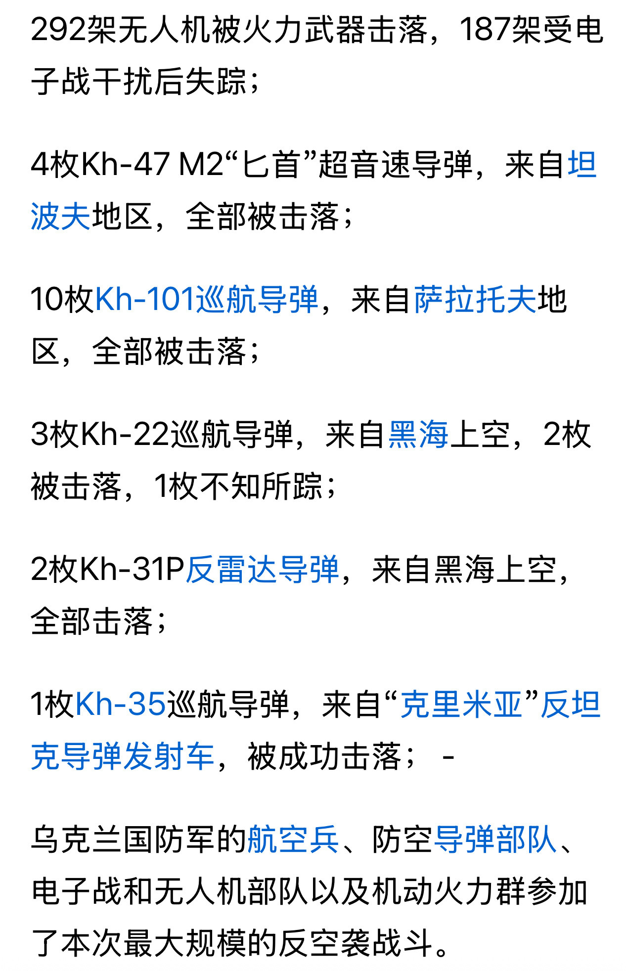 俄绝望中的疯狂而乌克兰的防空力量正在加强提升，看下面拦截率就知道。俄军昨日凌晨对