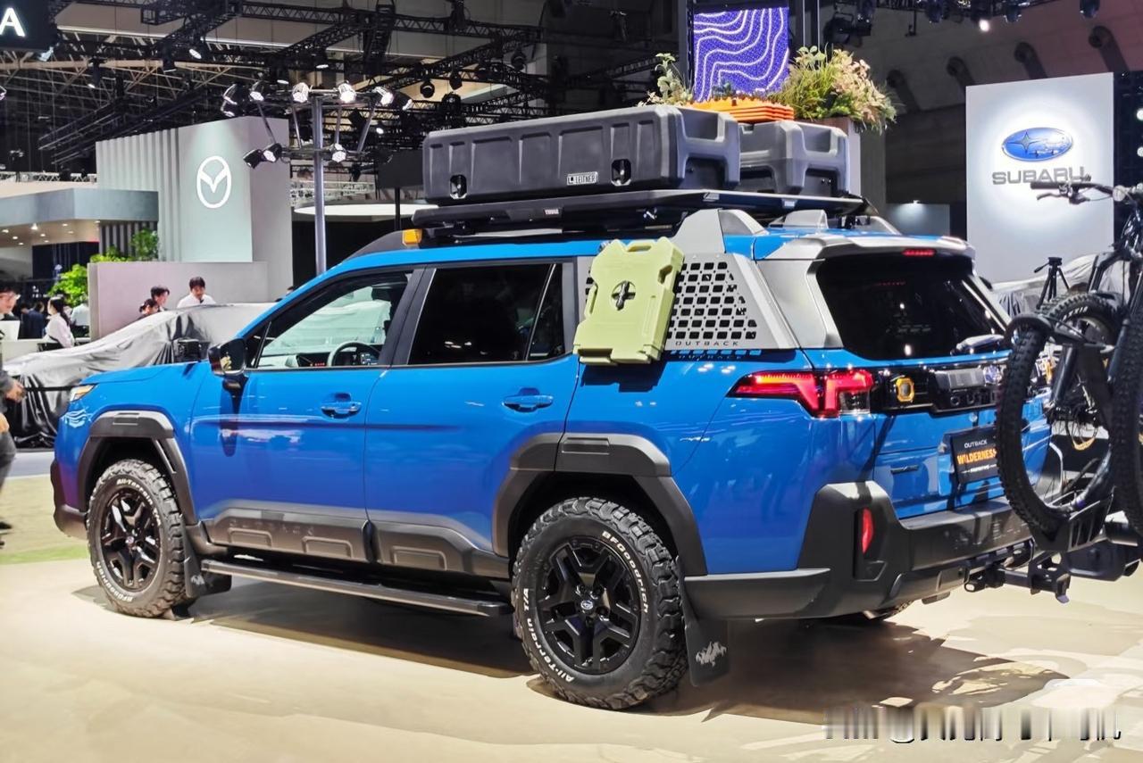 户外露营神器上市，斯巴鲁outback傲虎荒野版发布。从外观来看，这台车保留了