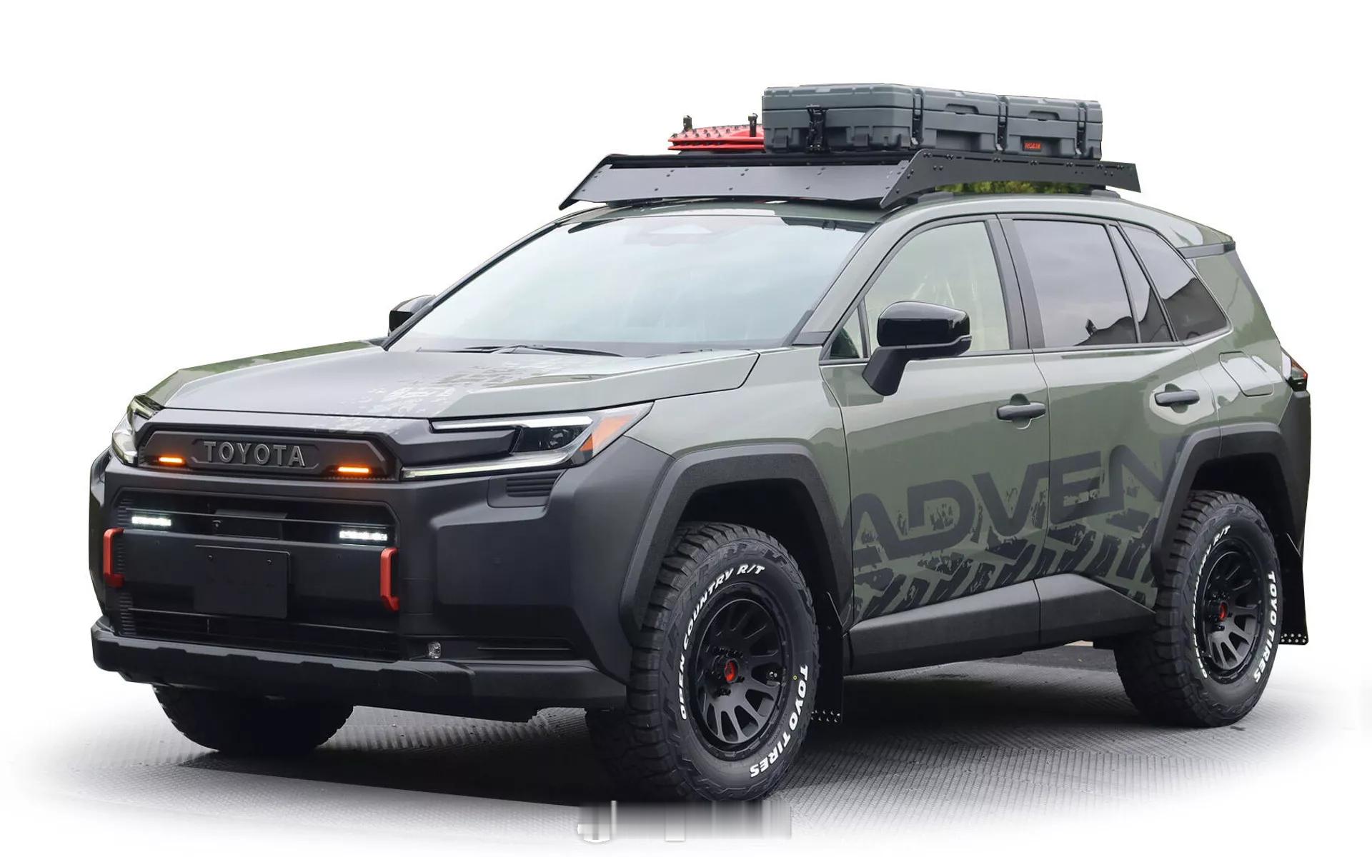 全新一代丰田RAV4越野套件全新一代丰田RAV4，用上了越野装备和绿色涂装，