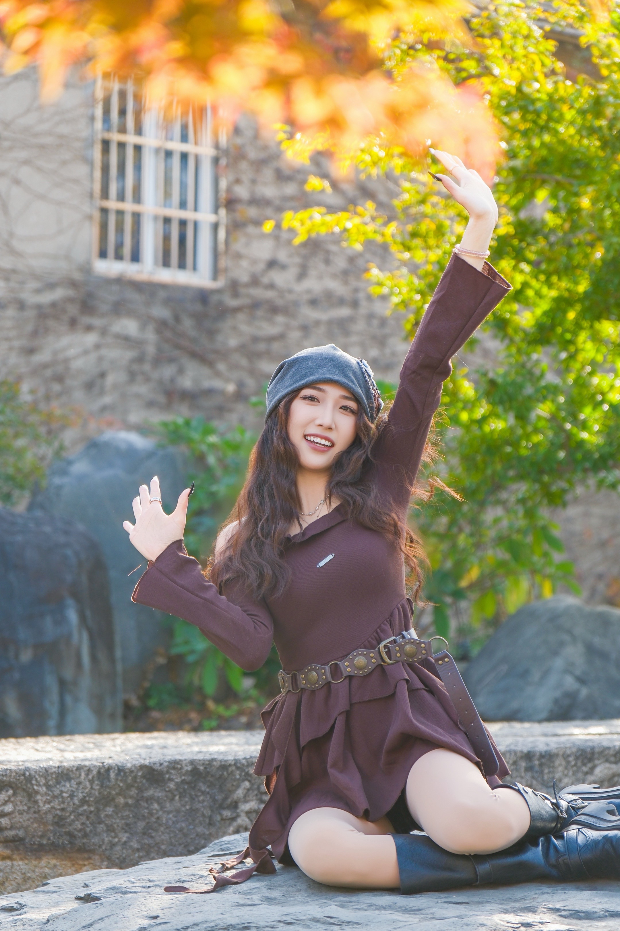 美女模特无界美罗小奢中心街拍