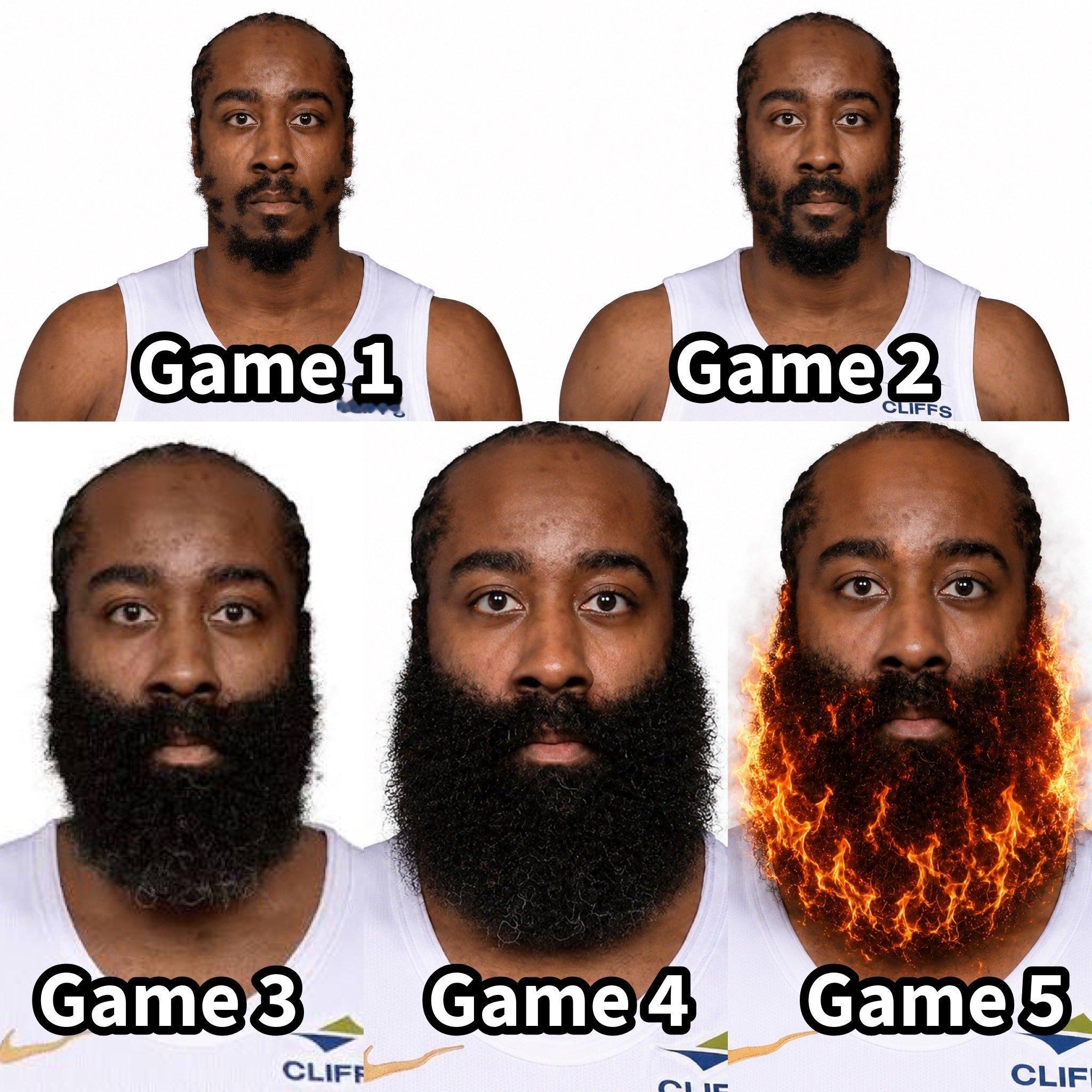 NBA哈登今天失误有点多了，半场就5次，说实话今天的裁判有点偏了，对面防守动作