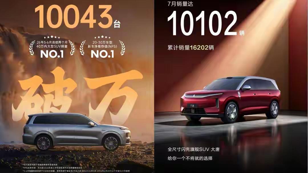 最近刷到这两台20万级大六/七座SUV的销量海报，月销居然都稳稳站上一万台，属实