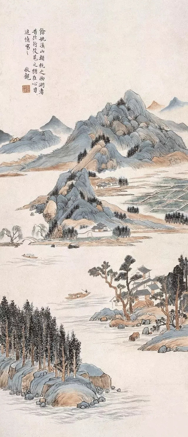 夏敬观山水画。夏敬观(1875年-1953年)，近代江西派词人、画家。其山水作品