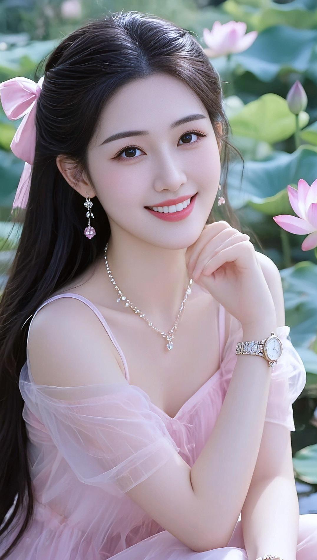 AI荷塘清新写真