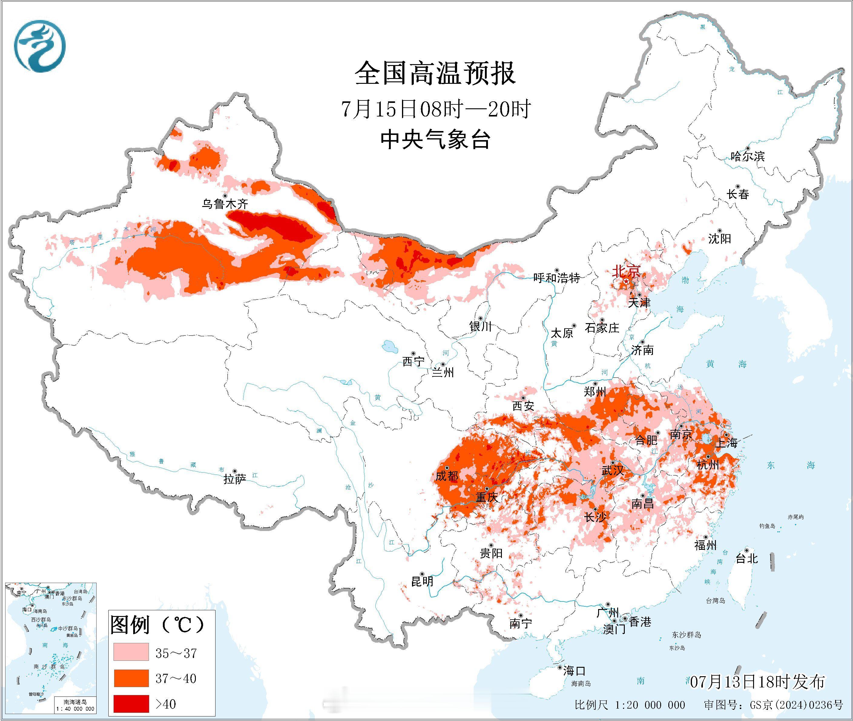 气象观察团未来三天是十分简单的雨热格局——副热带高压控制四川盆地长江中下游