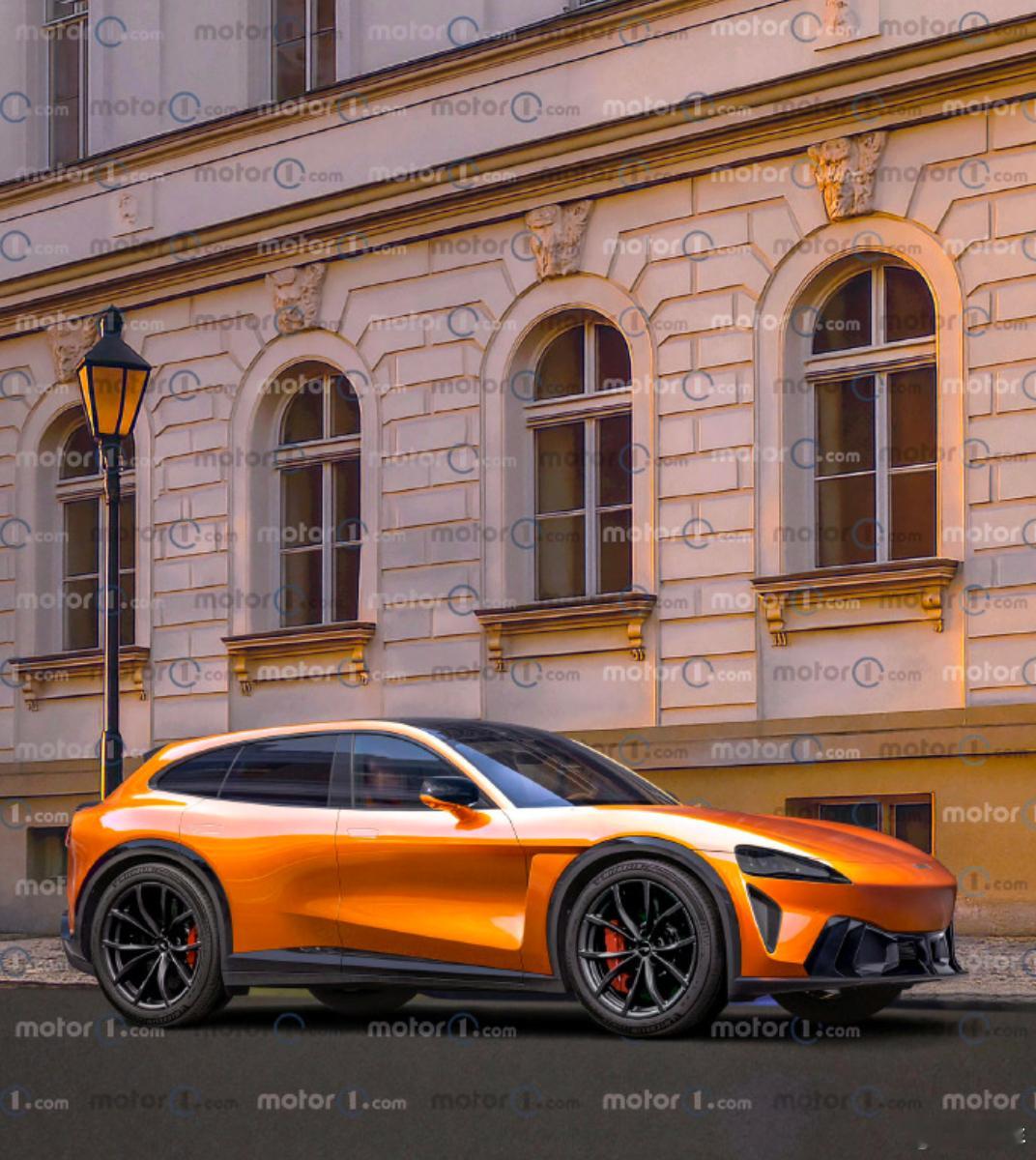 海外媒体曝光了迈凯伦首款SUV渲染图，得亏是小米YU7先发布了。