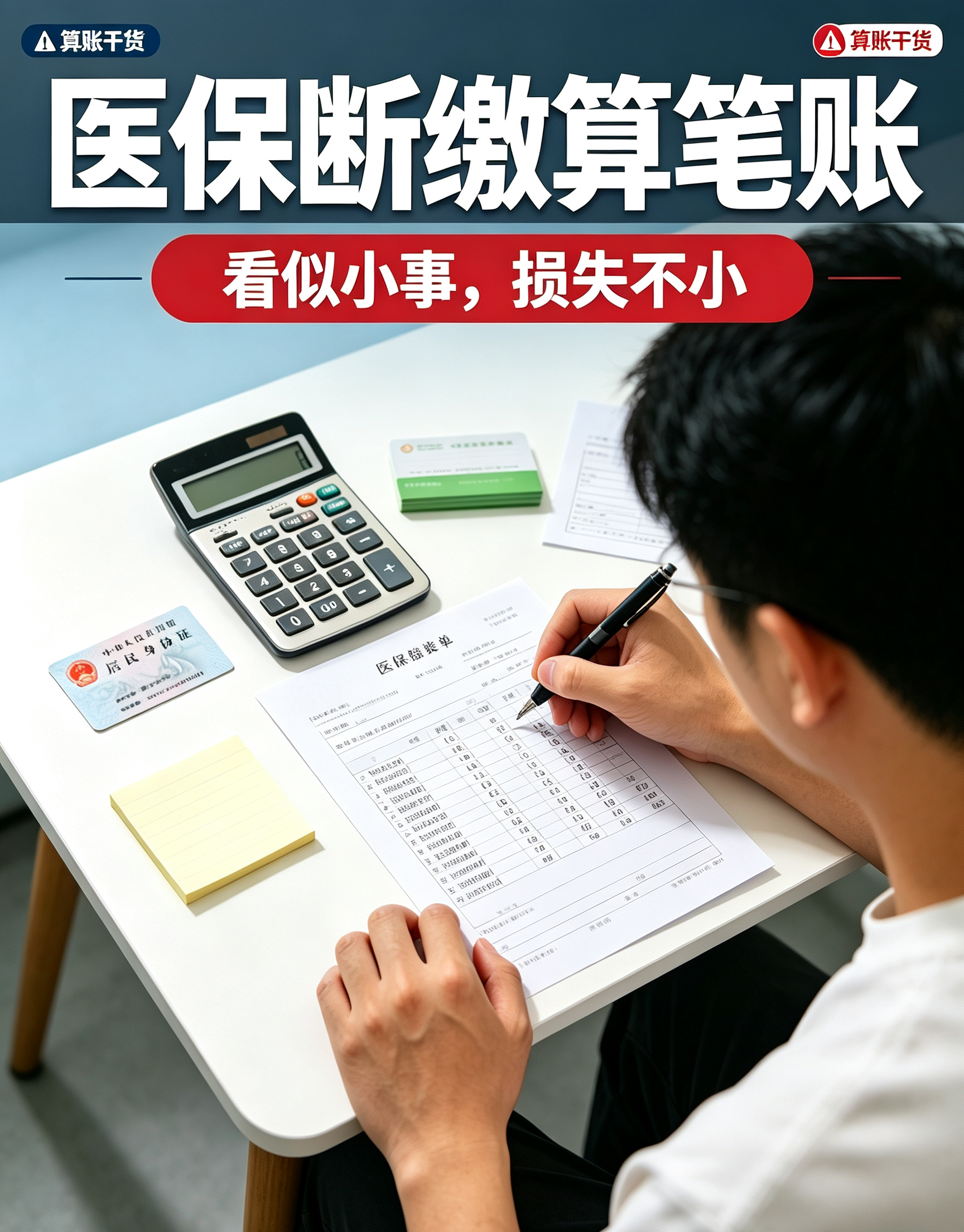 算一笔明白账！医保断一个月，到底亏多少钱？很多人不在乎医保断缴，就是因为不知道断缴的隐形损失有多大！