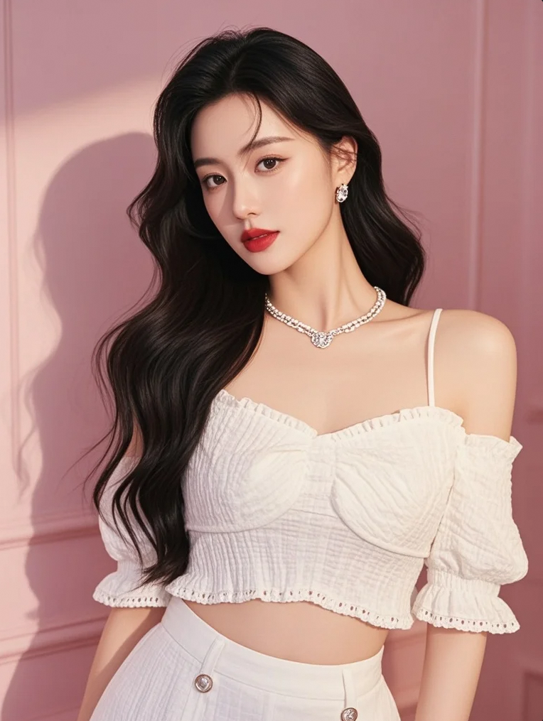 哇哦！粉红氛围里，这位俏皮美女的颜值杀我啦