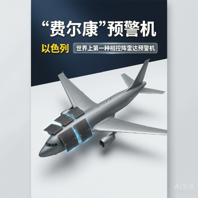 军事ai新视野“费尔康”预警机［以色列］机长：48.41米翼展：44.42米