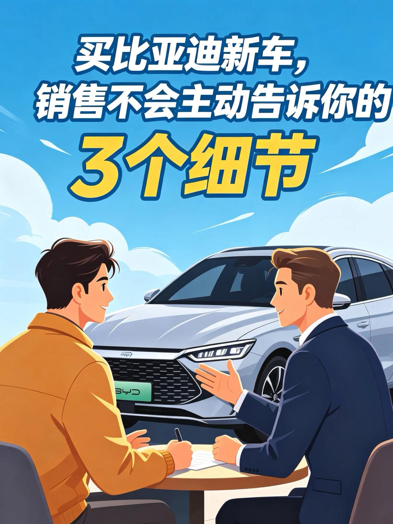 现在买比亚迪新车，销售不会主动告诉你的3个细节，订车前一定要问清楚。作为开了