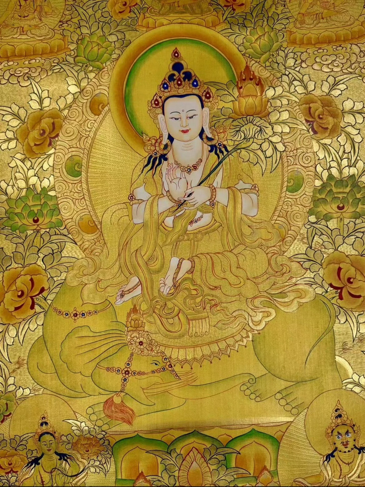 大行普贤菩萨，持善行积善缘，祈愿自己和家人平安喜乐，福寿安康。