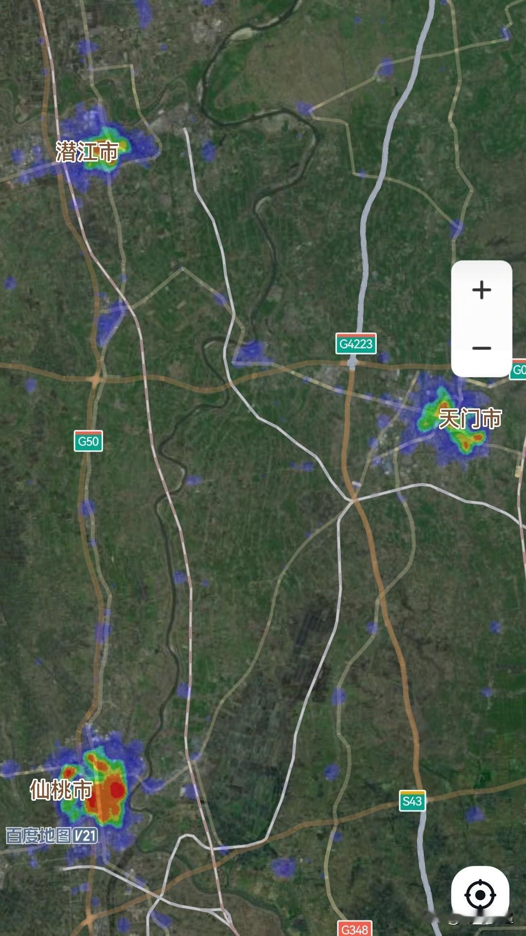 天—仙潜，变成仙—天潜了，看流量分布图，仙桃最红。《建议》提出推动仙桃、天门