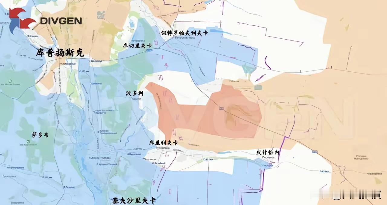 俄军西部集群在奥斯基尔河以东取得了重大进展，一下子戳到了波多利，不仅极大地压缩了