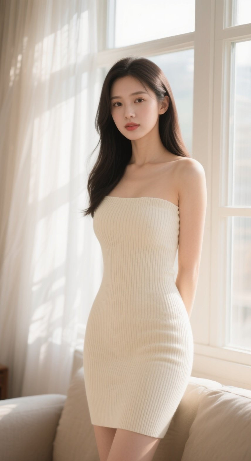 婀娜佳人室内光影风情万种