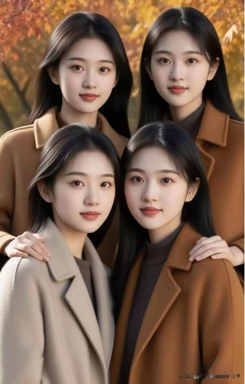 你是一位母亲，若一胎生下四个貌美如花、娇俏灵动的姑娘，你会有怎样的心情？大家大胆