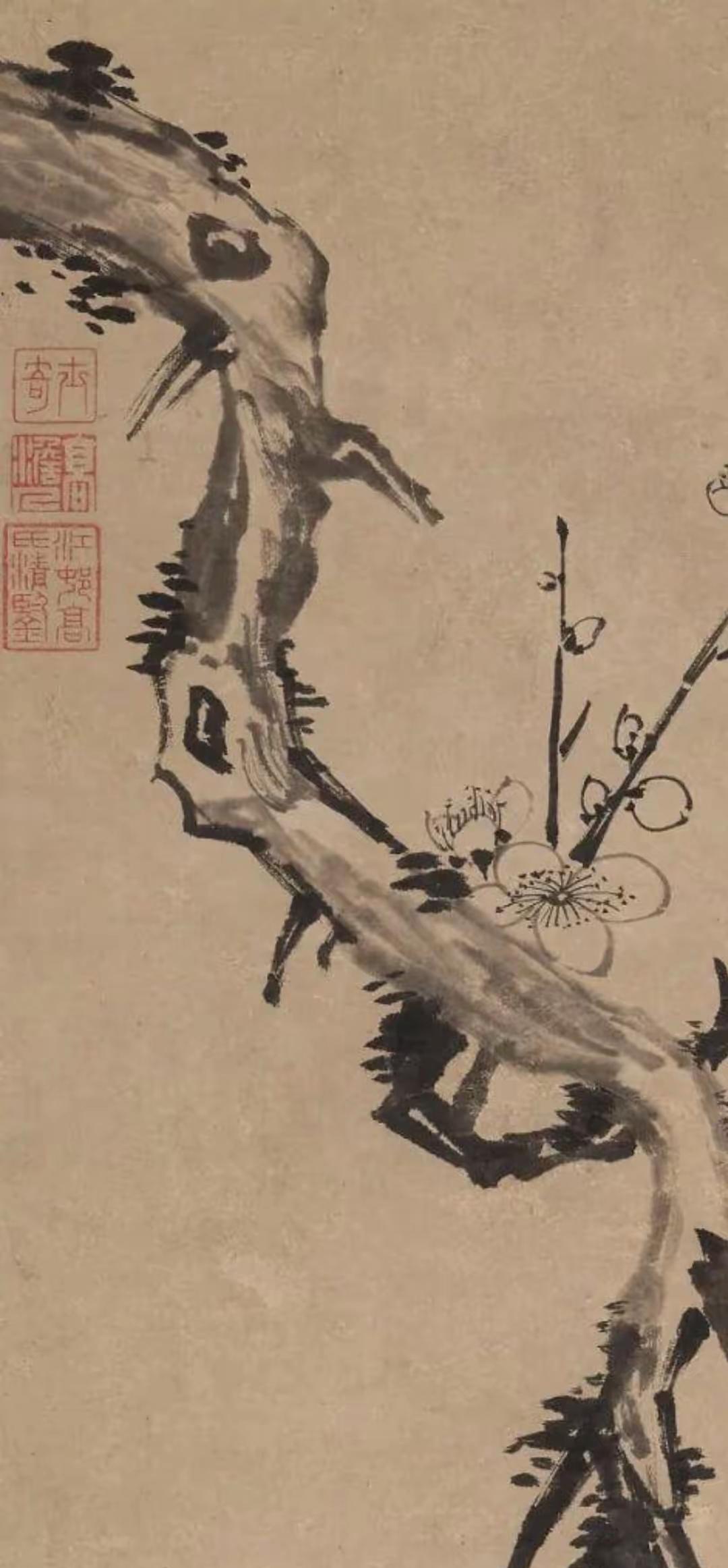 鉴定！这才是唐伯虎真迹！今天看到一幅寒梅枯枝图，并配有一首诗，落款是唐寅。这幅画