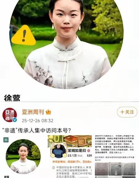 南博事件成了全网关注的焦点，除了徐湖平之外，徐莺这个人，也进入了大众的视野。