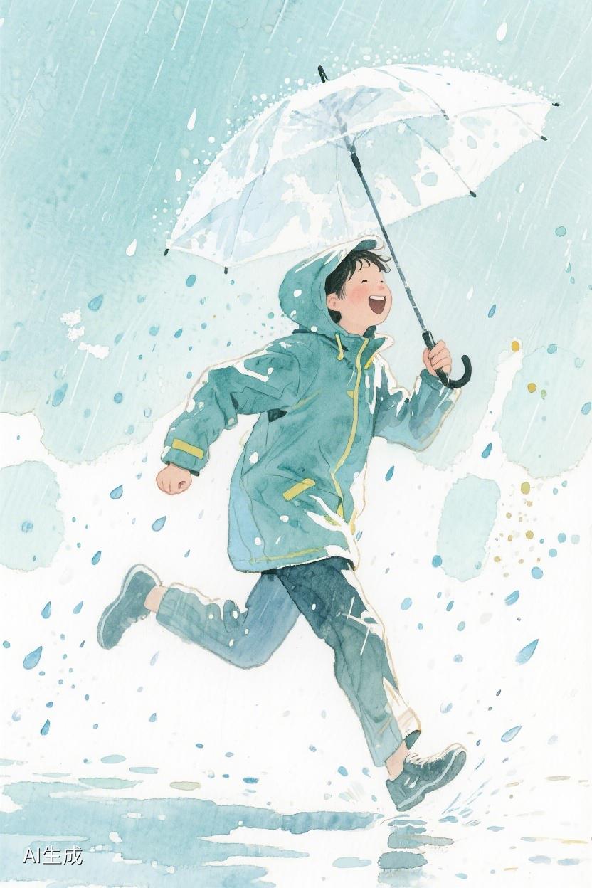 在雨中奔跑，那一瞬间也许自己已与甘霖相融！在雨中奔跑，那一刻也许自己已抛开所有