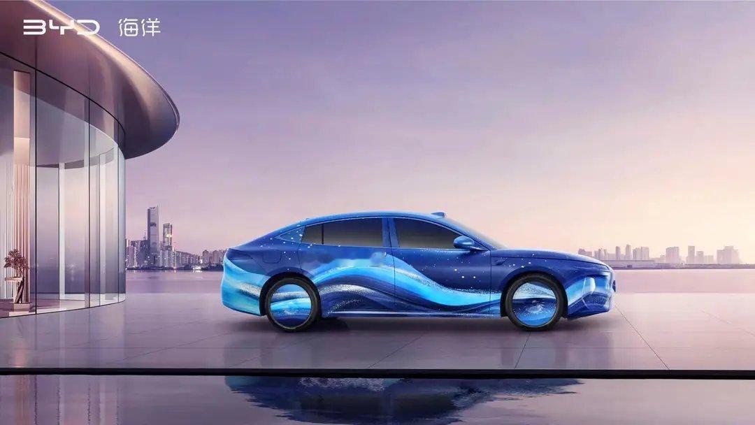 【比亚迪海洋8系双旗舰预告图公布：轿车海豹08、SUV海狮08】比亚迪汽车官宣了