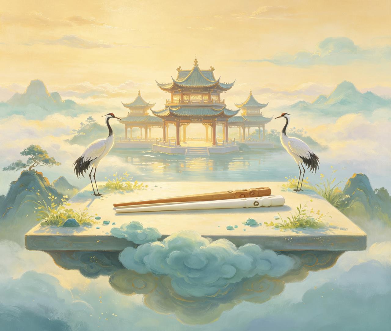 “上方握规矩，下方容万物”从道家讲，一双筷子，就是中国人刻在骨子里的“道”。