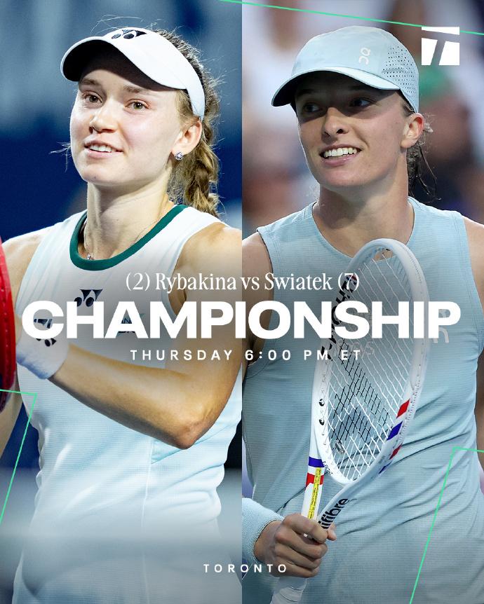WTA1000多伦多站女单半决赛落幕，波兰悍将斯瓦泰克在决胜盘率先被破发的困境之