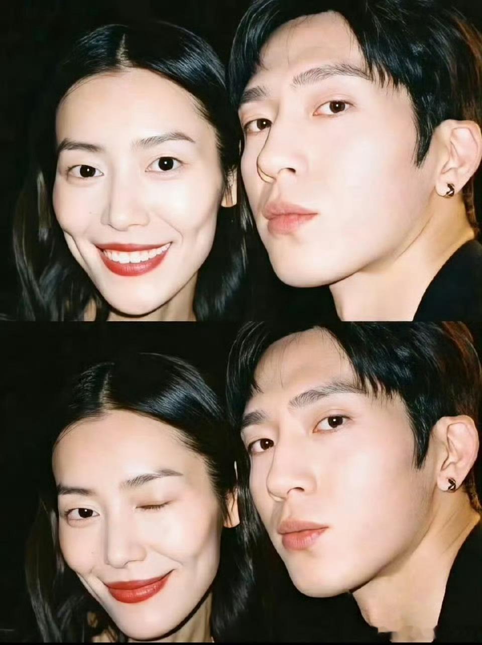 刘雯井柏然秀场合体刘雯井柏然情侣装合体我天两个人真的好高级的长相这样的情侣装竟