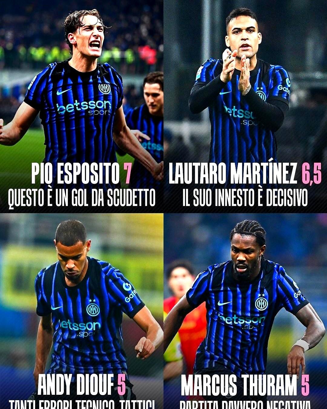 国米1-0险胜，19岁小孩救主劳塔罗累到腿软，一脚重炮砸中门框，弹到埃斯