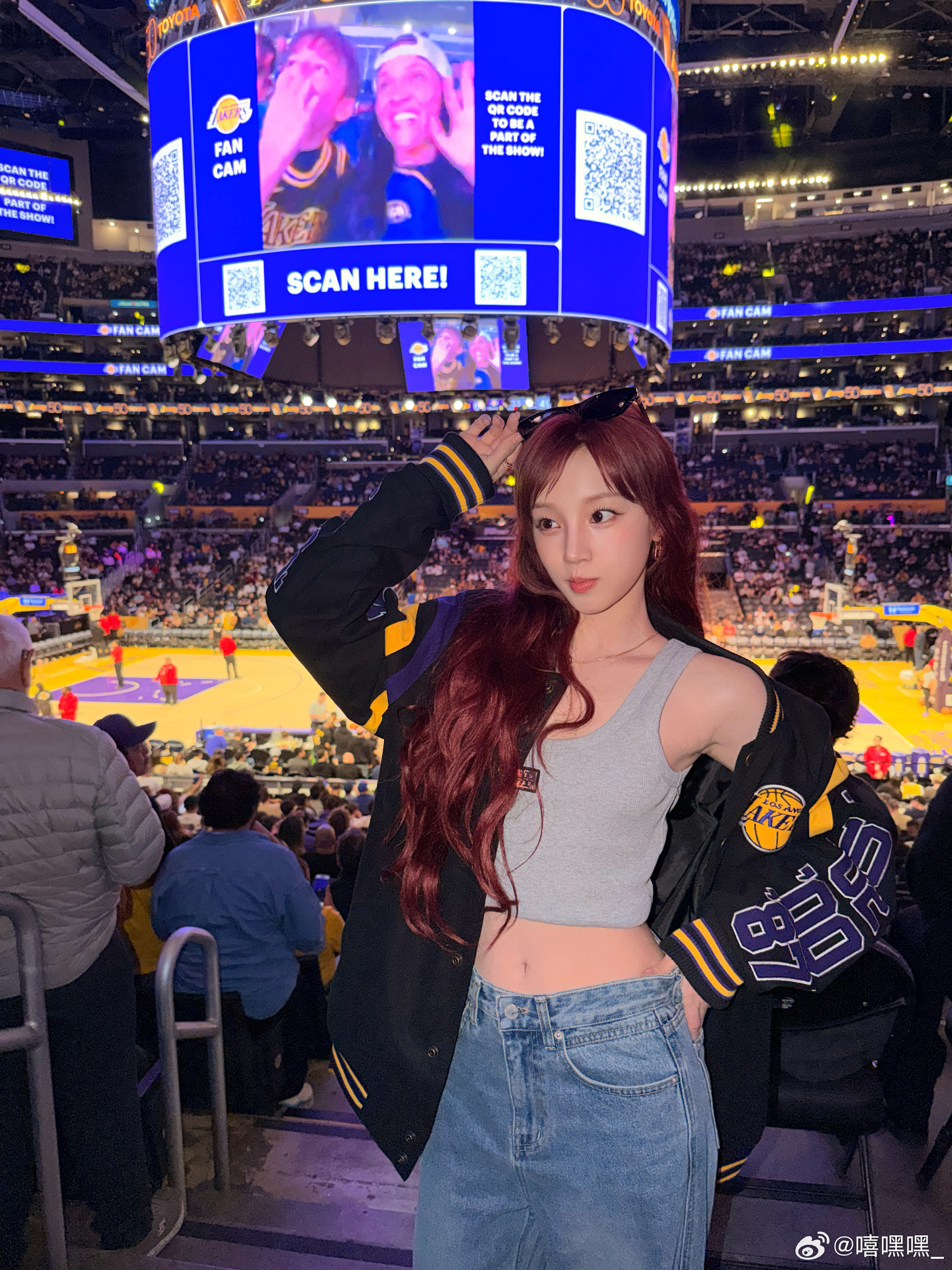 宋雨琦被詹姆斯比心雨琦追星成功🌟宝宝玩得好开心～