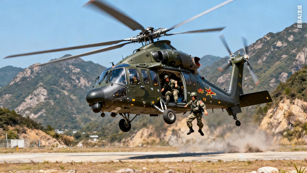 【直-20T半悬停突击演练：中国空中突击能力“解锁”新技能】闽东训练场传来