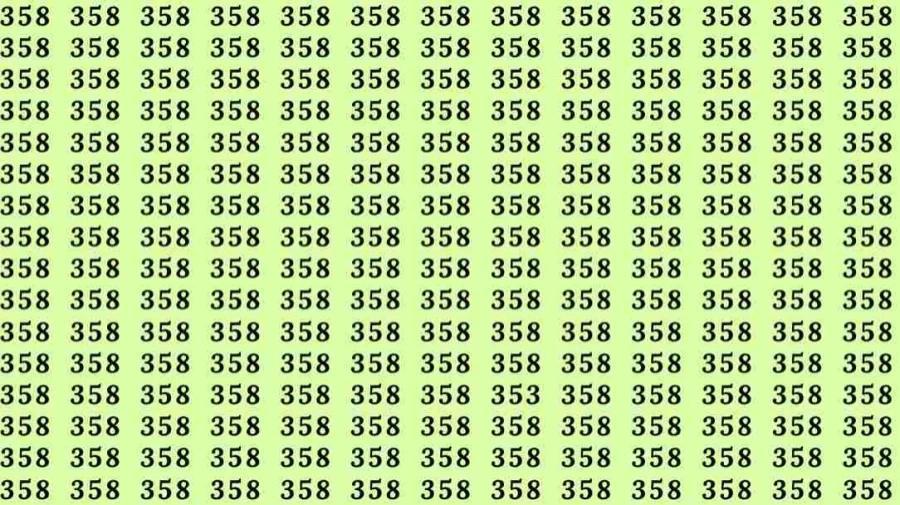 视错觉测试：如果你有敏锐的眼睛，在48秒内从358中找出353