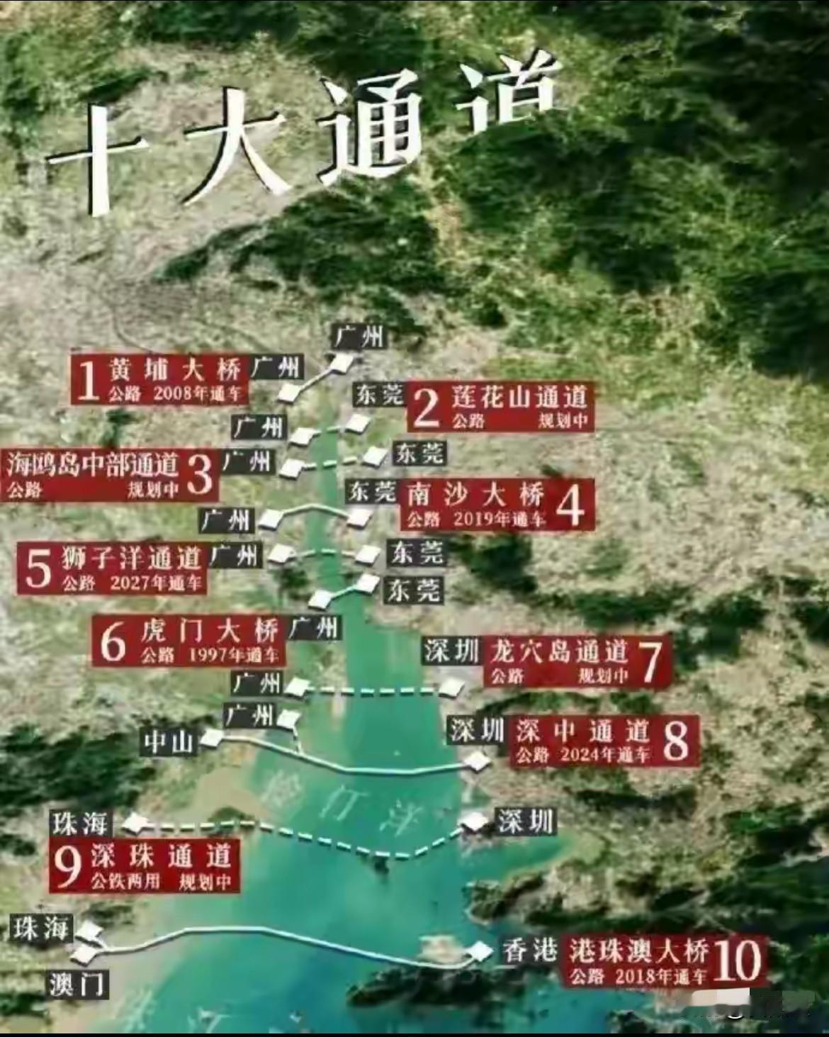 有没发现，粤港澳的珠江口上大桥密布，反观杭州大湾区，同样也是分布着许多经济强市，