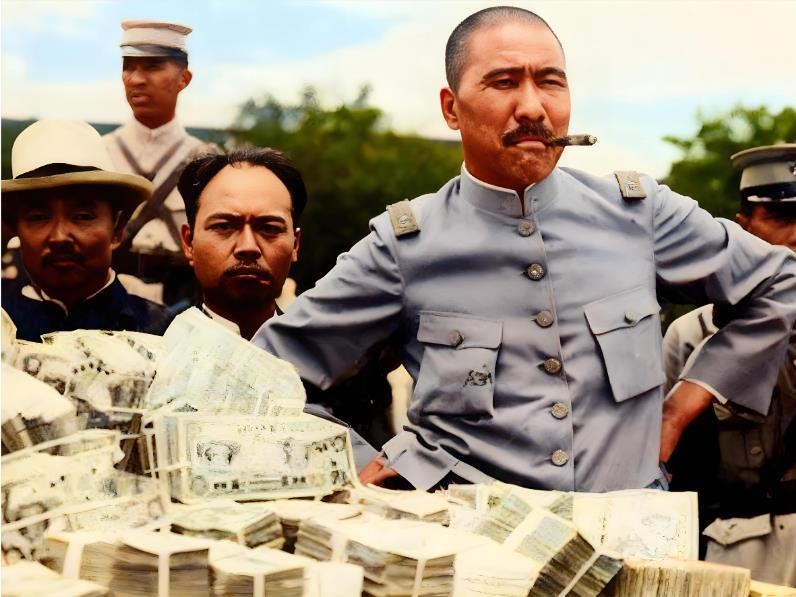 这张照片的核心人物是北洋军阀张宗昌，拍摄于他1925年担任山东省军务督办期间。