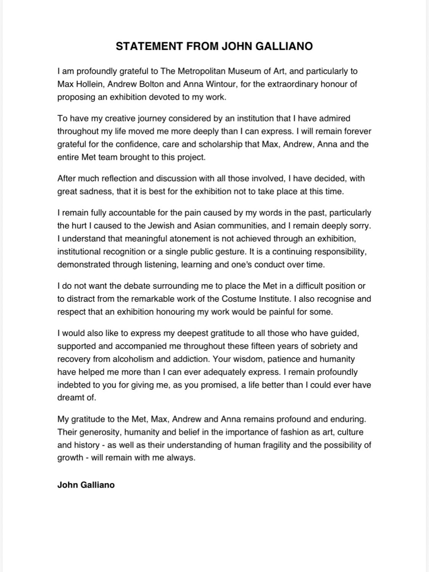 2027大都会艺术博物馆展览和MetGala红毯主题「JohnGallia