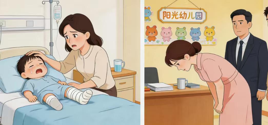 2岁幼童被老师“坐断腿”，幼儿园回应曝光：这样的说法，家长们能接受吗？2岁，本