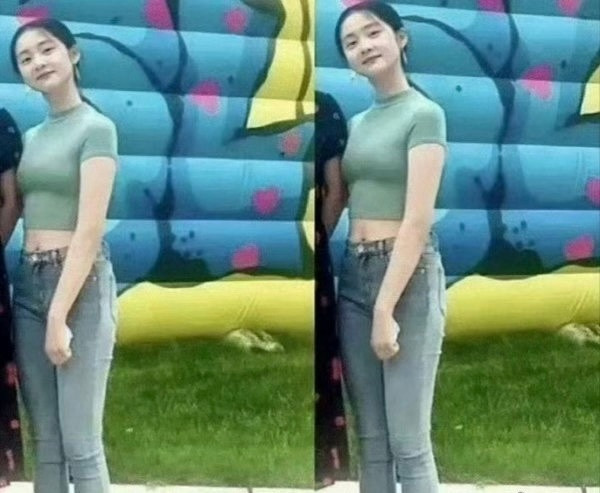 黄多多龙珠耳钉黄磊女儿黄多多有意进圈，脸是真的小，身材是真的好，应该会火吧？！