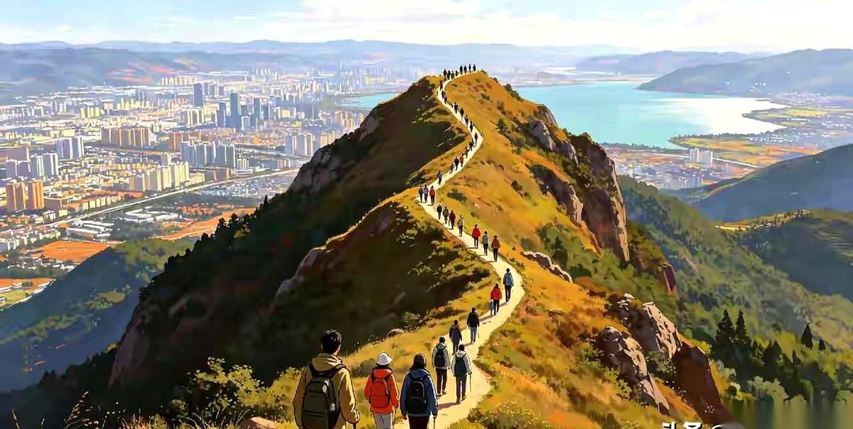 昨天，昆明的长虫山，封了那么久，终于开了。入口处，黑压压全是人，保安扯着嗓子喊