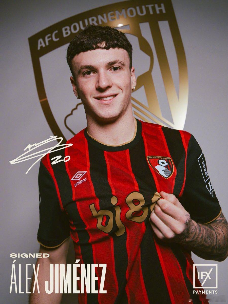 【官方】伯恩茅斯买断从米兰租借的20岁后卫阿莱士-希门尼斯，这名西班牙小将本赛季