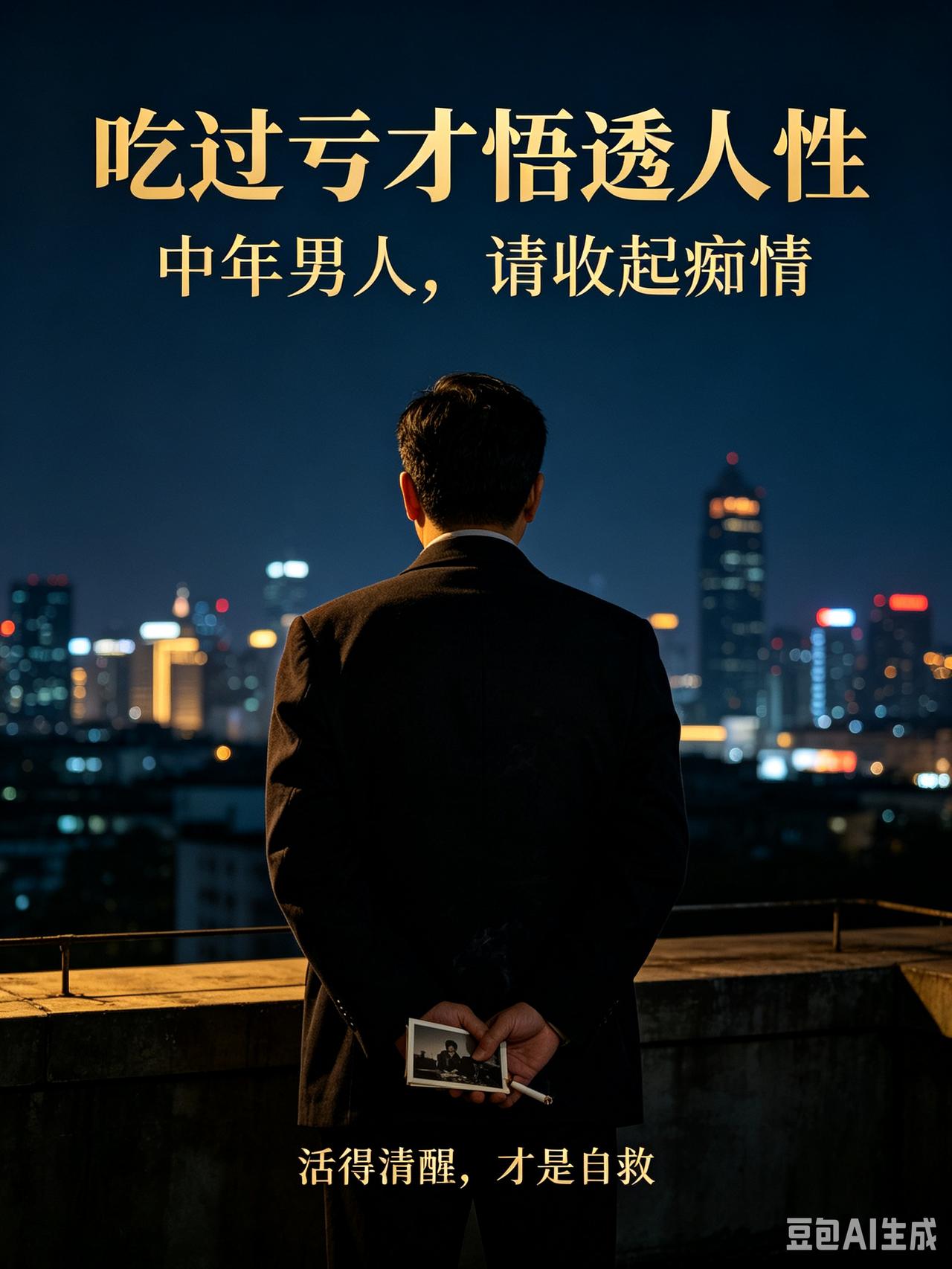 吃过亏才悟透人性：中年男人，请收起痴情，活得清醒导语：很多人生道理，别人说