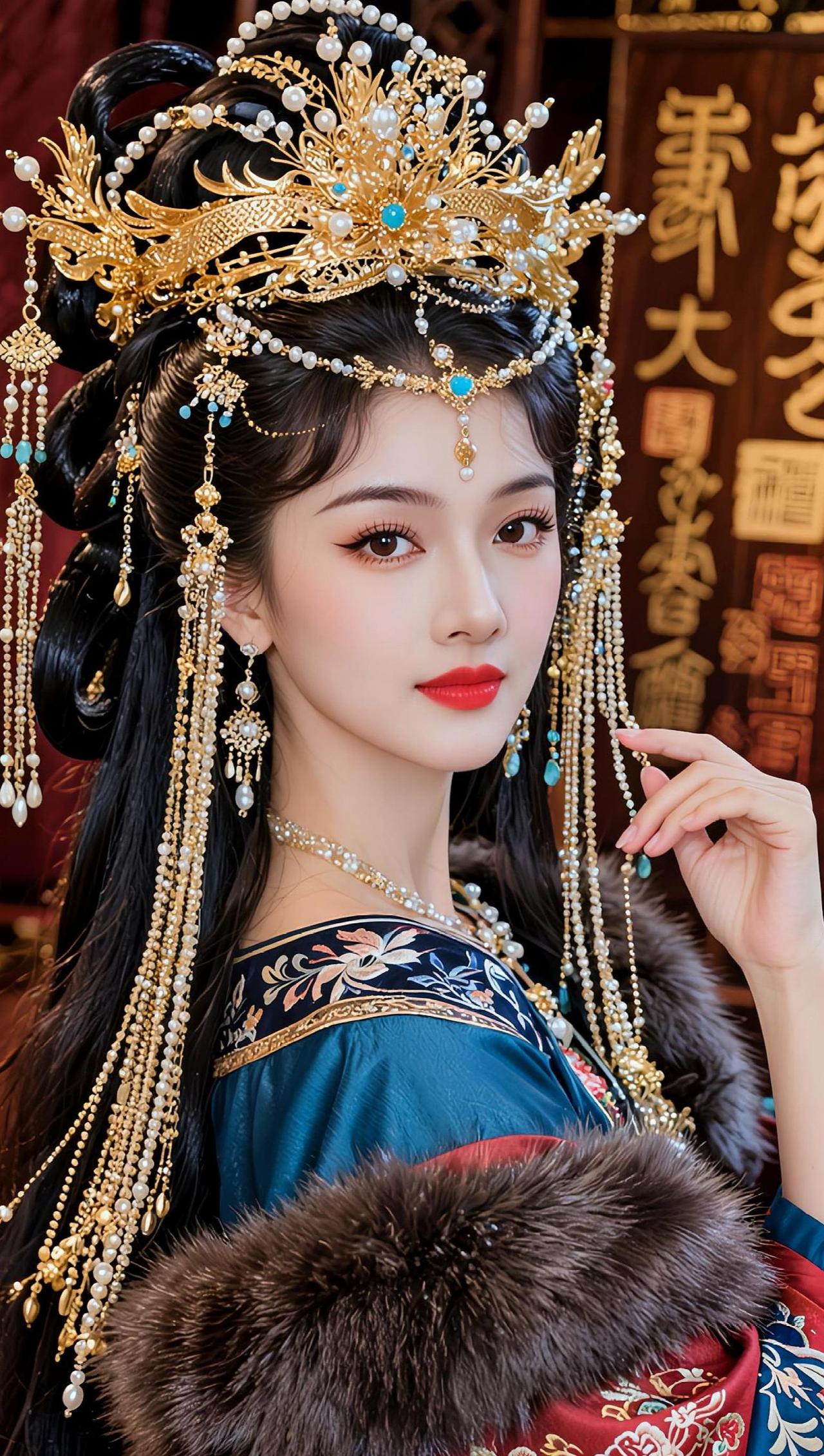 AI华服美人照随变ai随便玩西域女神古装造型东方美学