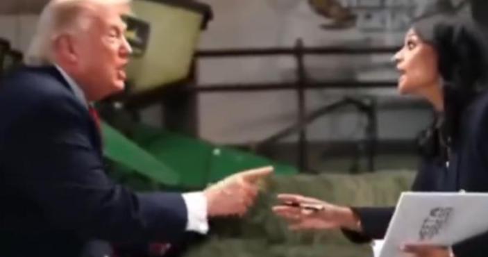 特朗普突然情绪失控，声称自己已经“受够了”，然后当场摔麦离场。这一幕就发生在