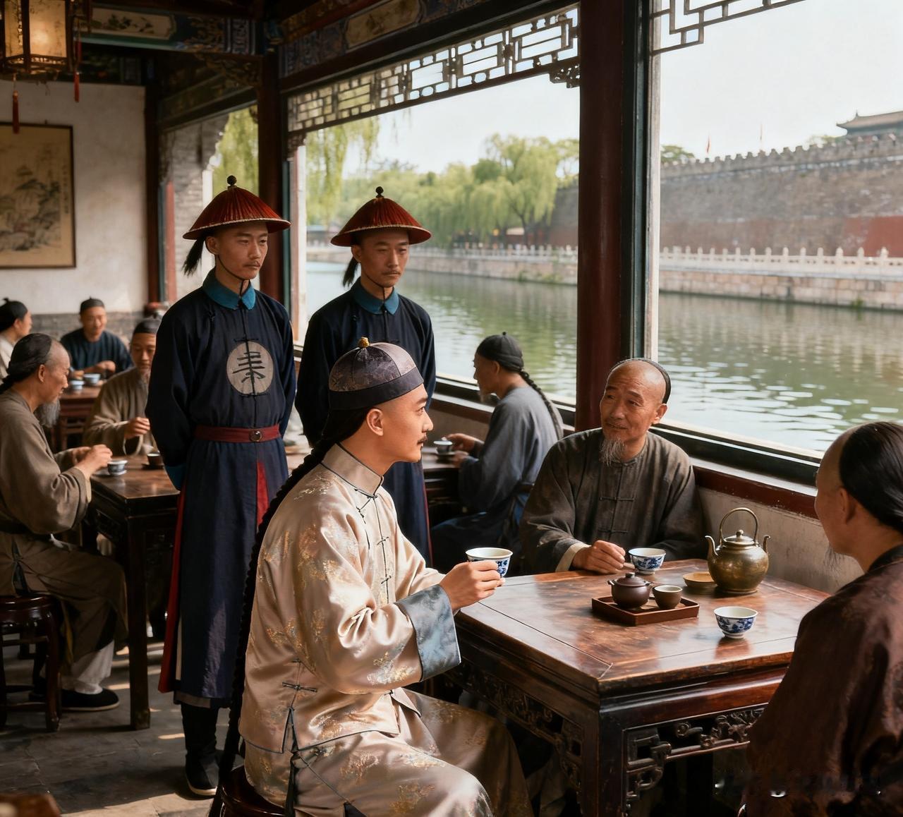 乾隆年间，乾隆茶馆闲坐，忽闻一老头骂：“皇上的诗，狗屁不通！”他刚要发火，老头下