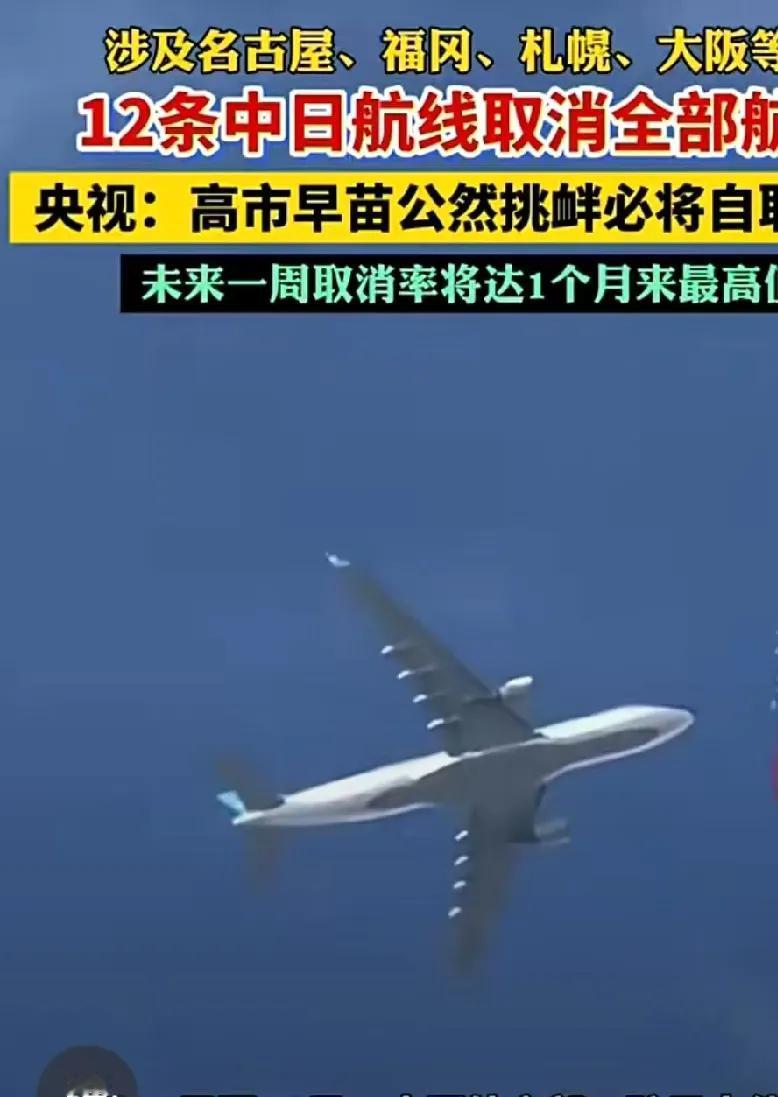 怎么看待12条中日航线全面停飞？有四大看点值得关注认知！其一，11月24日，1