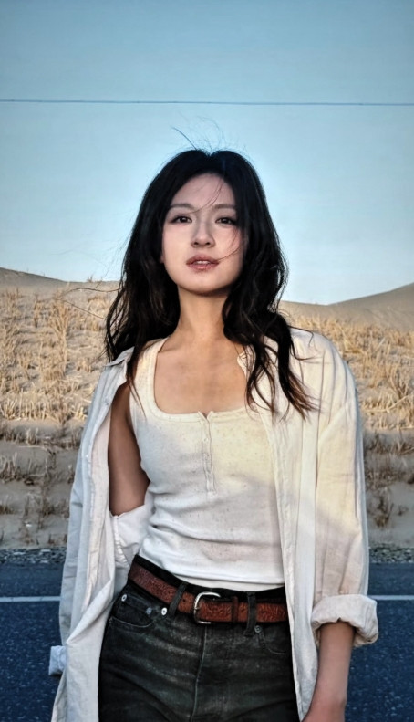 裤子裆部鼓成小山包，​李兰迪也救不回这尴尬！​9月初，李兰迪在新疆沙漠拍