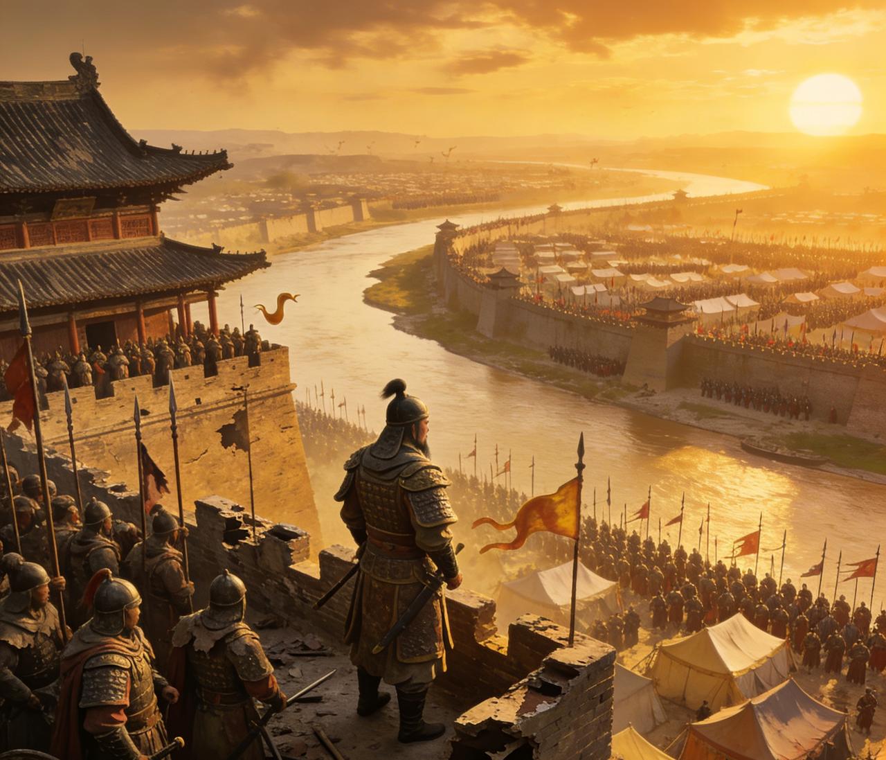 759年秋，唐军主将李光弼率两万残兵驻守河阳城；而黄河对岸，叛军首领史思明亲率十