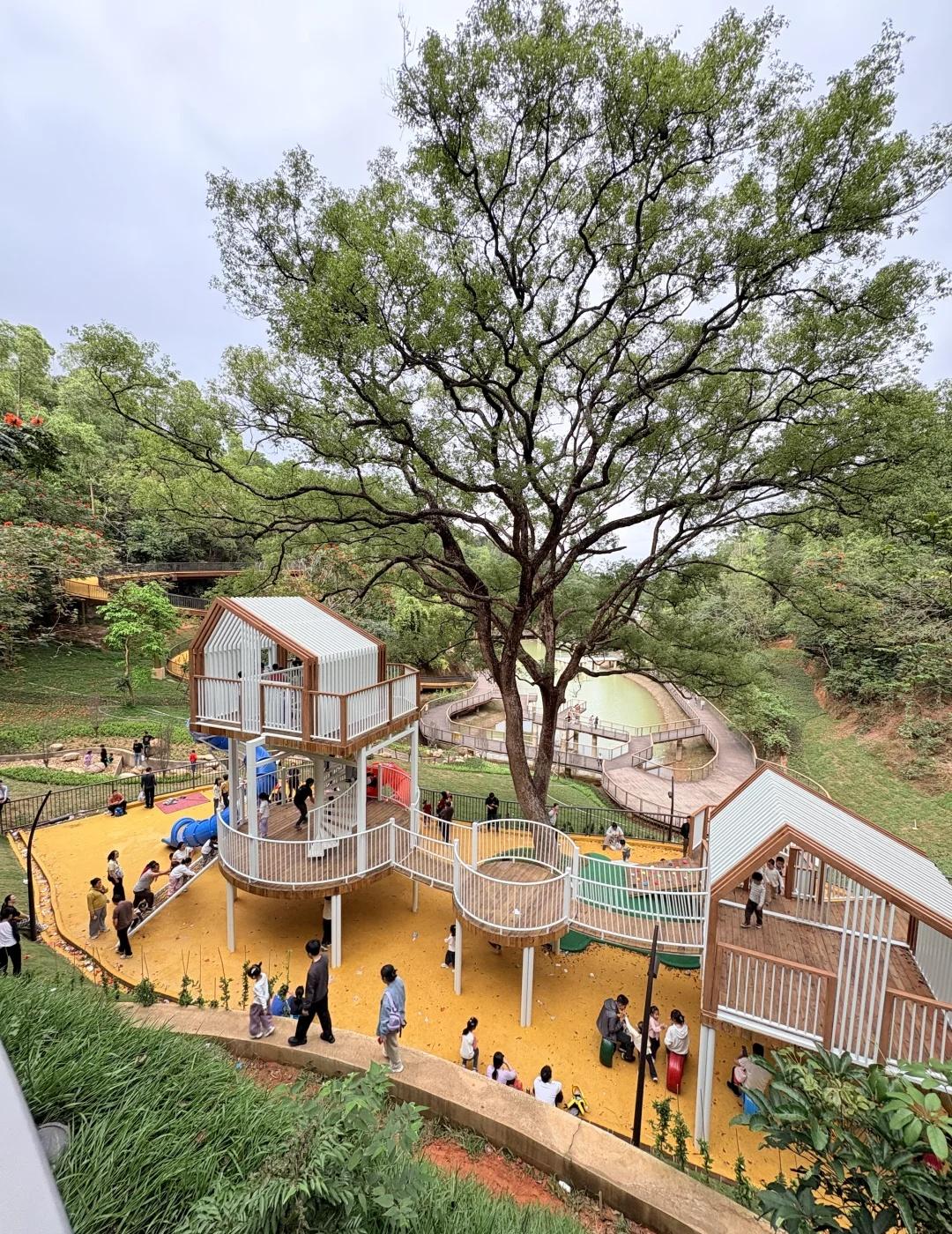 深圳将新开南湾郊野公园，山顶景观台值得去！目前公园大部分建好了，周天去是阴天，