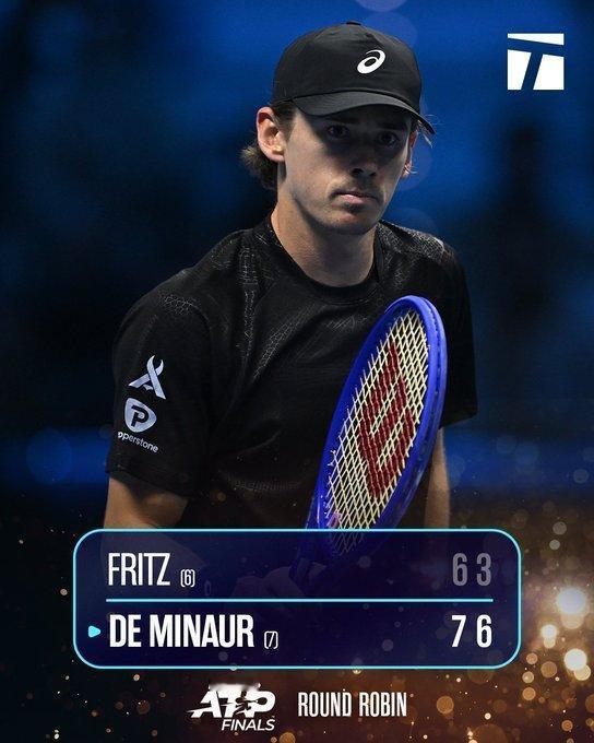 输掉这场比赛，弗里茨也输掉了一年！随着德米纳尔7-6/6-3击败弗里茨，弗里茨彻